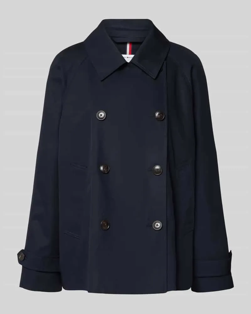 Tommy Hilfiger Cropped Trenchcoat mit wasserabweisender Funktion Marine
