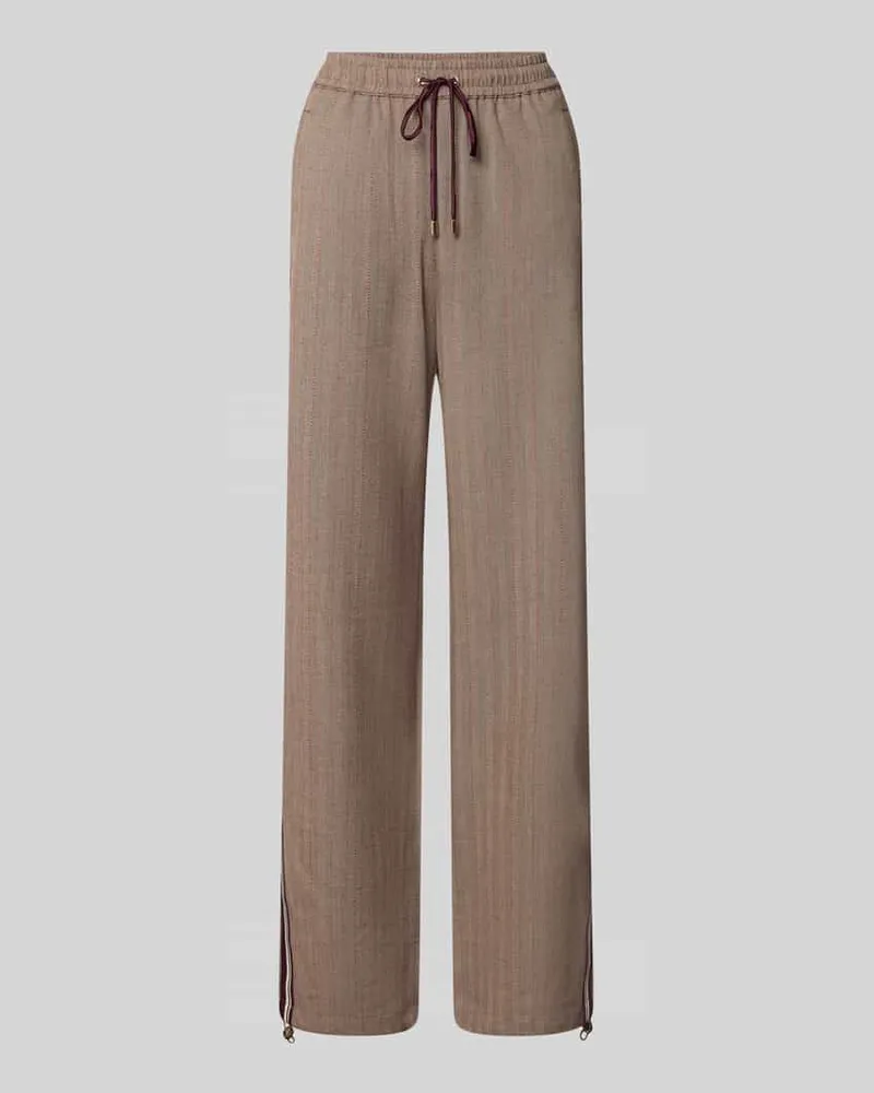 Liu Jo Wide Fit Hose mit Viskose-Anteil Mittelbraun