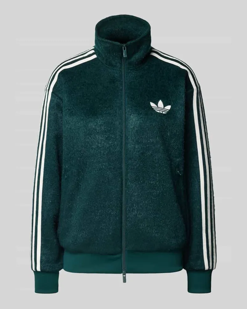 adidas Sweatjacke mit Stehkragen Dunkelgruen