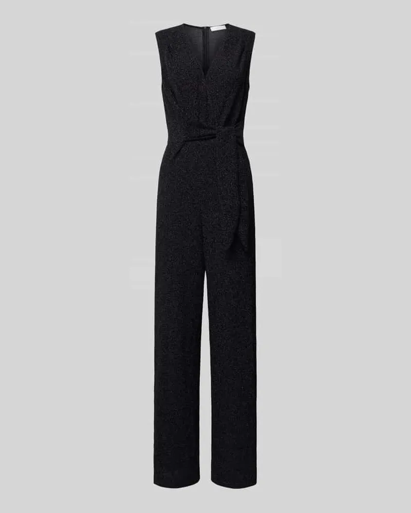 Rich&Royal Schimmernder Jumpsuit mit V-Ausschnitt Black