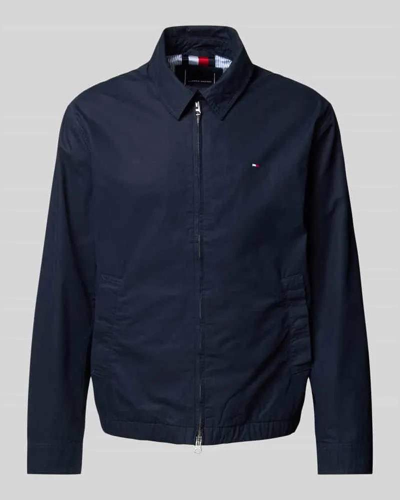 Tommy Hilfiger Regular Fit Blouson aus reiner Baumwolle Marine