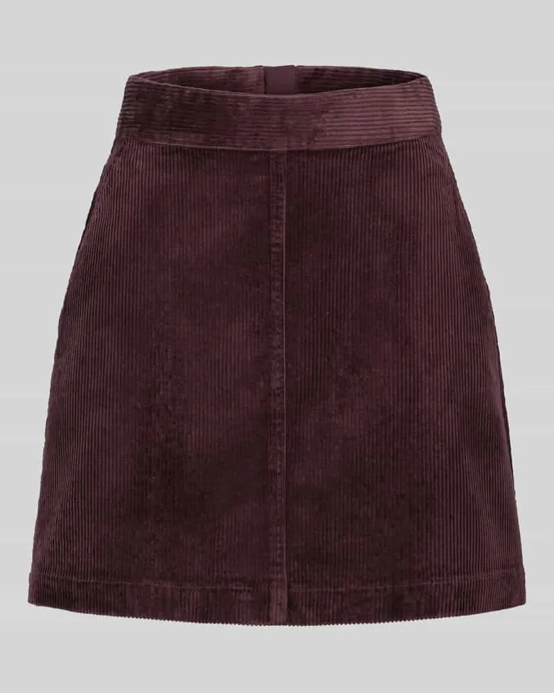 Marc O'Polo Mini-Rock aus Cord Dunkelbraun