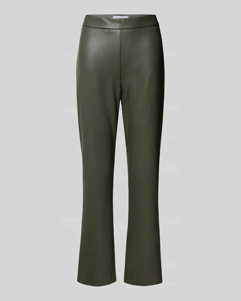 RAFFAELLO ROSSI  Flared Bootcut Hose in Leder-Optik Modell 'MACY Oliv