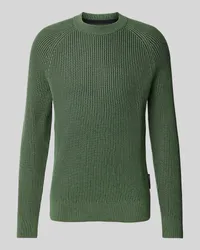 Marc O'Polo Regular Fit Strickpullover aus Bio-Baumwolle-Schurwolle-Mix Oliv