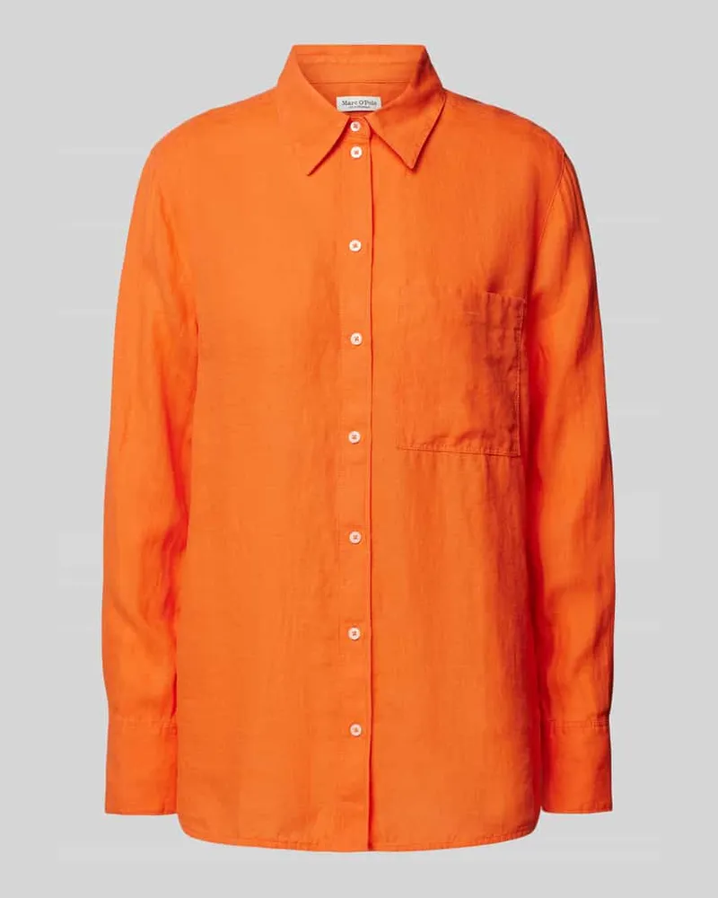 Marc O'Polo Hemdbluse mit Hemdblusenkragen Orange