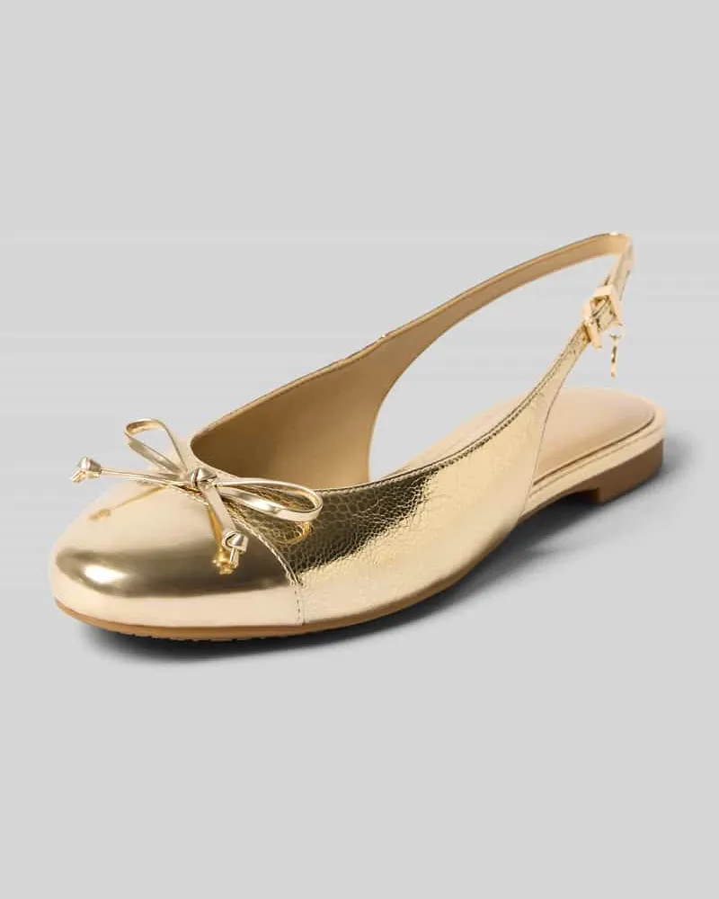 Michael Kors Ballerina aus Leder-Mix Modell 'Piper Gold