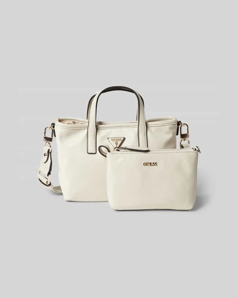 Guess Handtasche mit Label-Details Modell 'LATONA Taupe