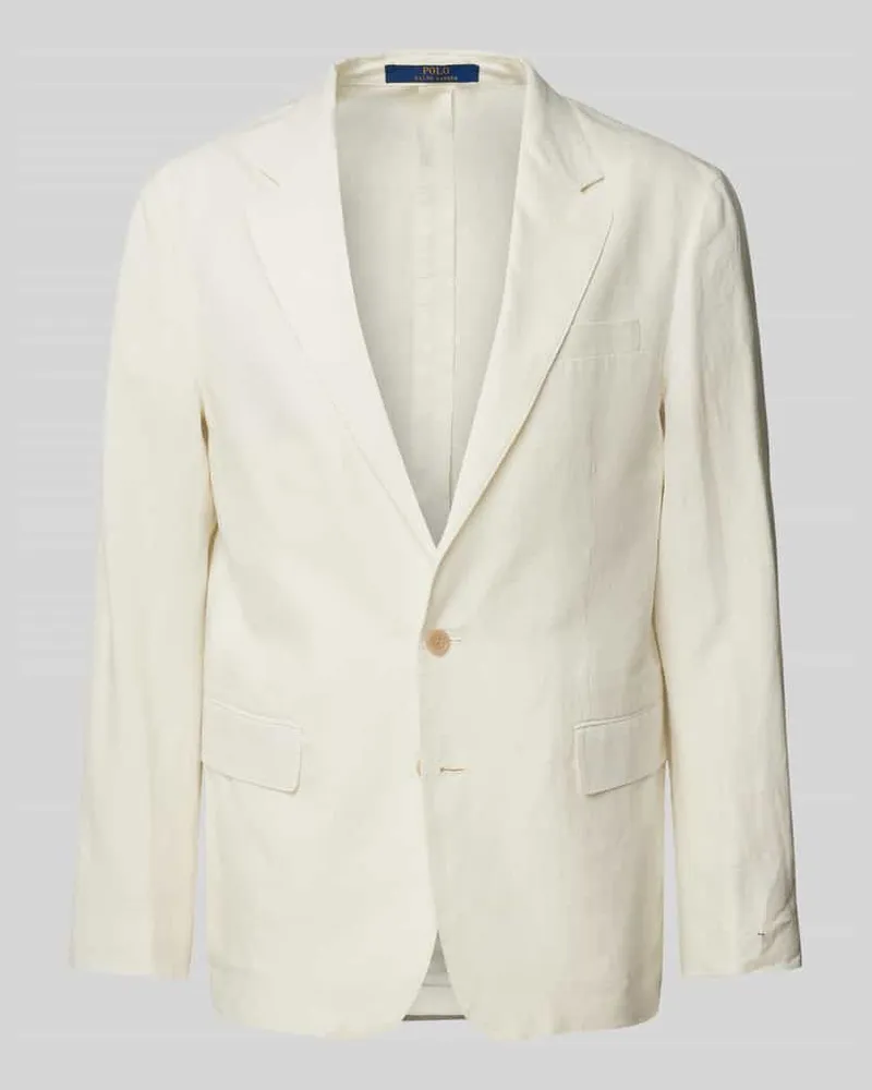 Ralph Lauren Regular Fit 2-Knopf-Sakko aus reinem Leinen Offwhite