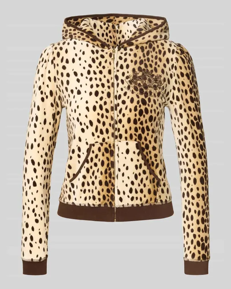 Juicy Couture Sweatjacke mit Kapuze Hellbraun