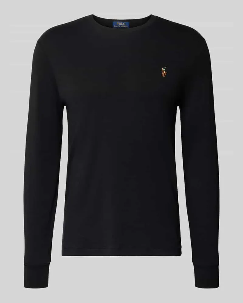 Ralph Lauren Longsleeve mit gerippten Abschlüssen Black