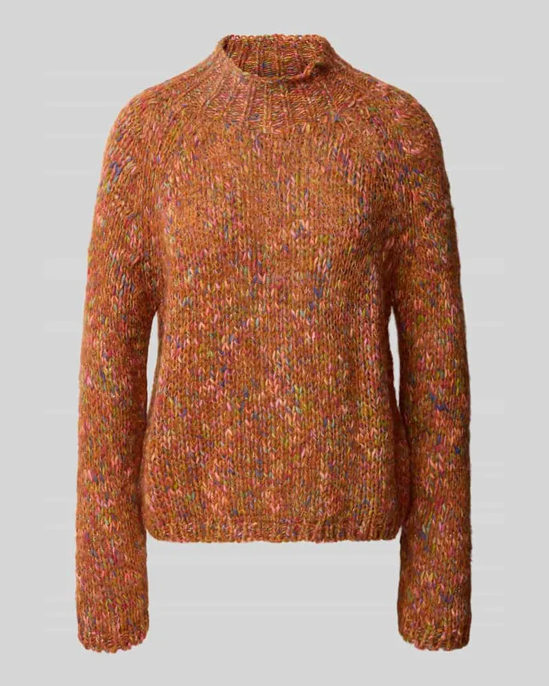 Rich&Royal Strickpullover mit Stehkragen Orange