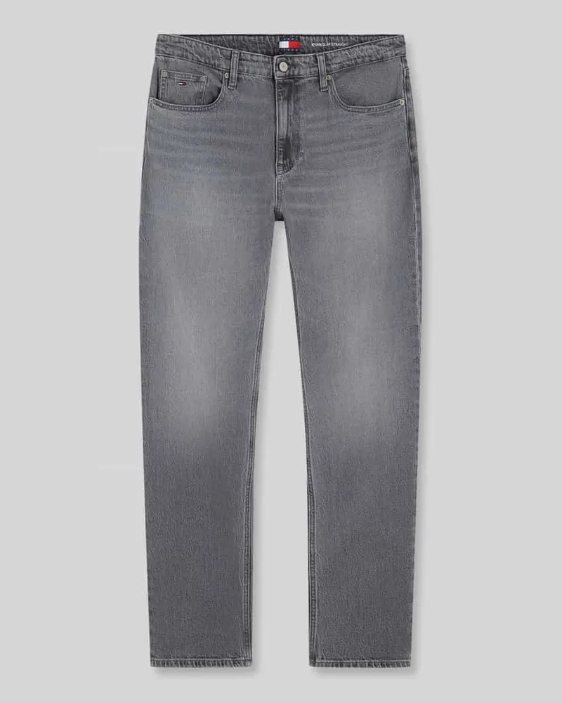 Tommy Hilfiger Slim Fit Jeans im 5-Pocket Design Mittelgrau