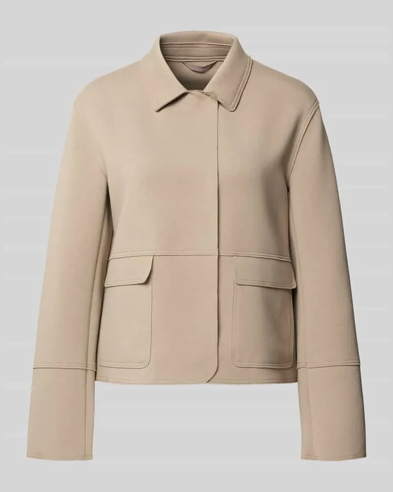 White Label Blazer mit Kentkragen und aufgesetzten Pattentaschen Taupe