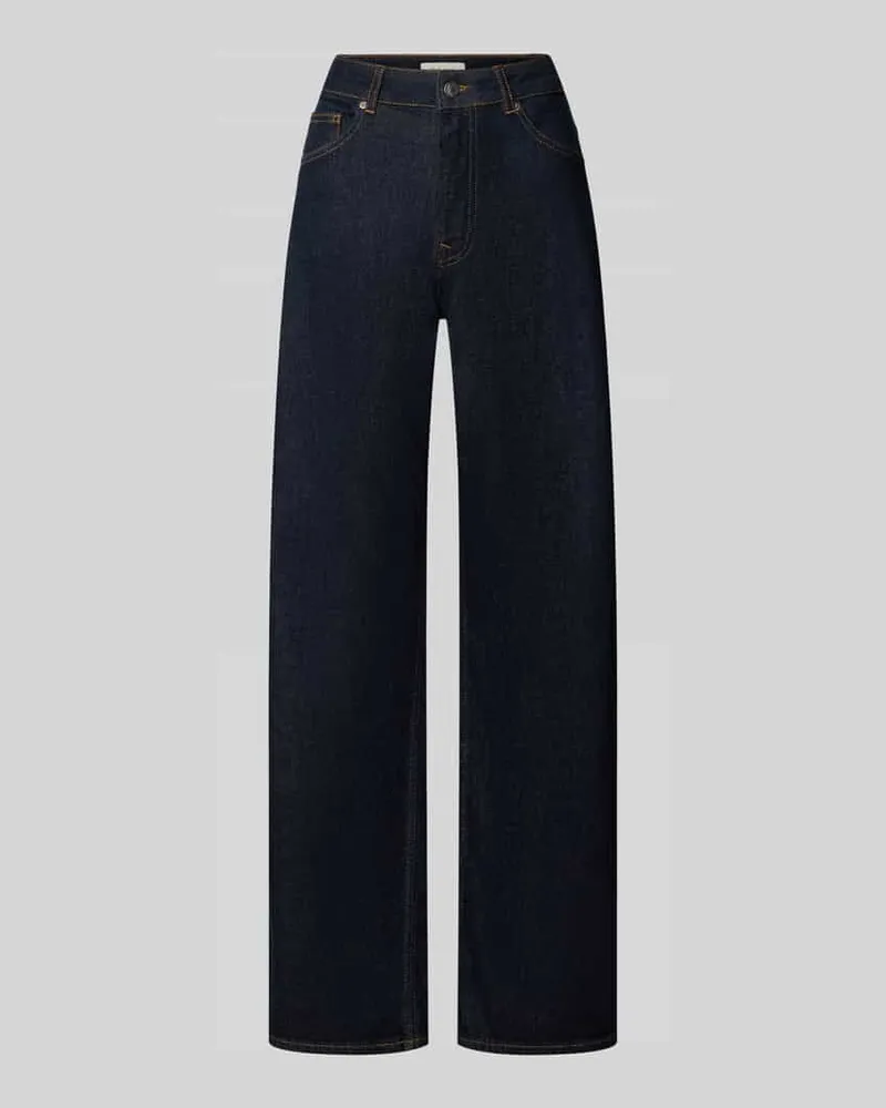 Selected Wide Leg Jeans aus Baumwoll-Mix Modell 'BEA-KORI Jeansblau