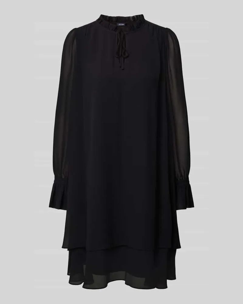 JOOP! Knielanges Kleid mit Volants Black