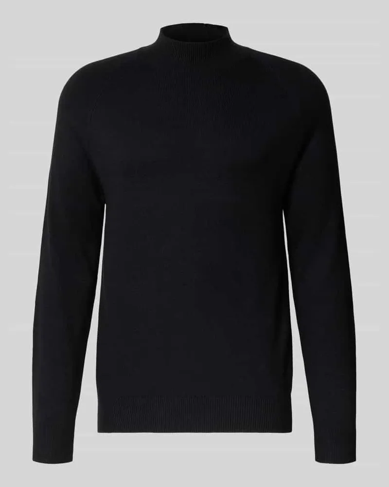 Strellson Regular Fit Strickpullover aus Baumwoll-Mix Modell 'TITO Black
