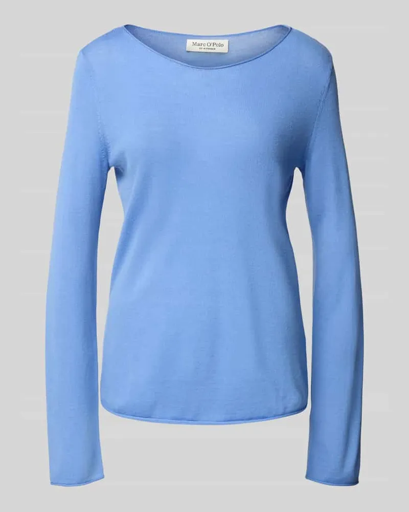 Marc O'Polo Regular Fit Strickpullover aus reiner Schurwolle Hellblau