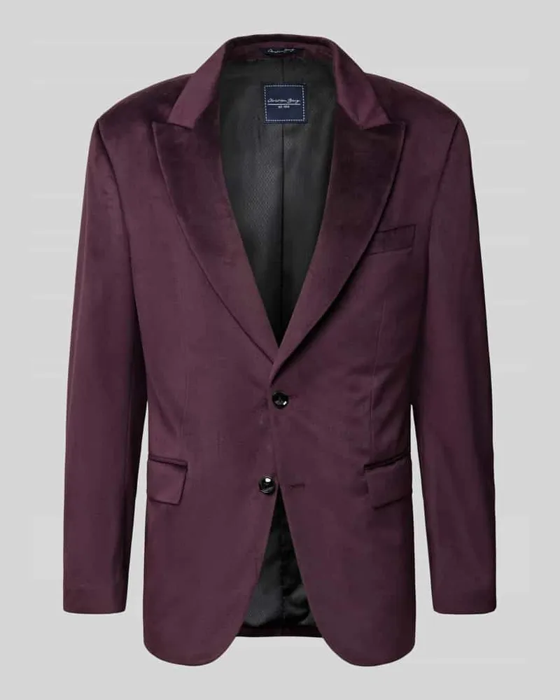 Christian Berg 2-Knopf-Sakko aus Samt Aubergine