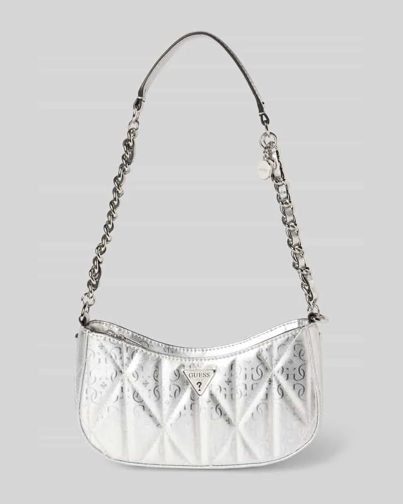 Guess Handtasche mit Label-Detail Modell 'ALDINA Silber