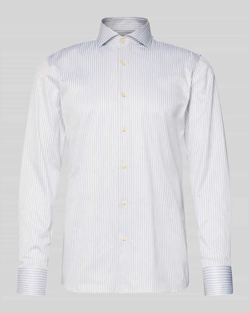 HUGO BOSS Slim Fit Businesshemd aus reiner Baumwolle Modell 'HANK Sand