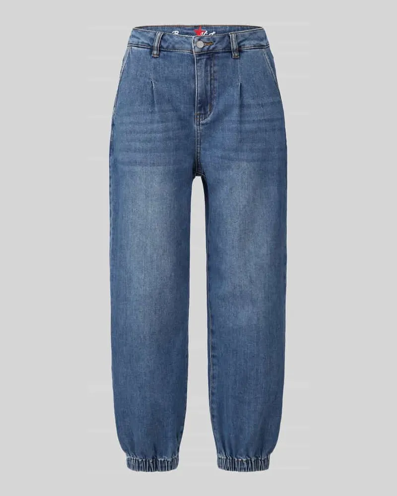 Buena Vista Barrel Jeans aus Baumwoll-Mix Hellblau