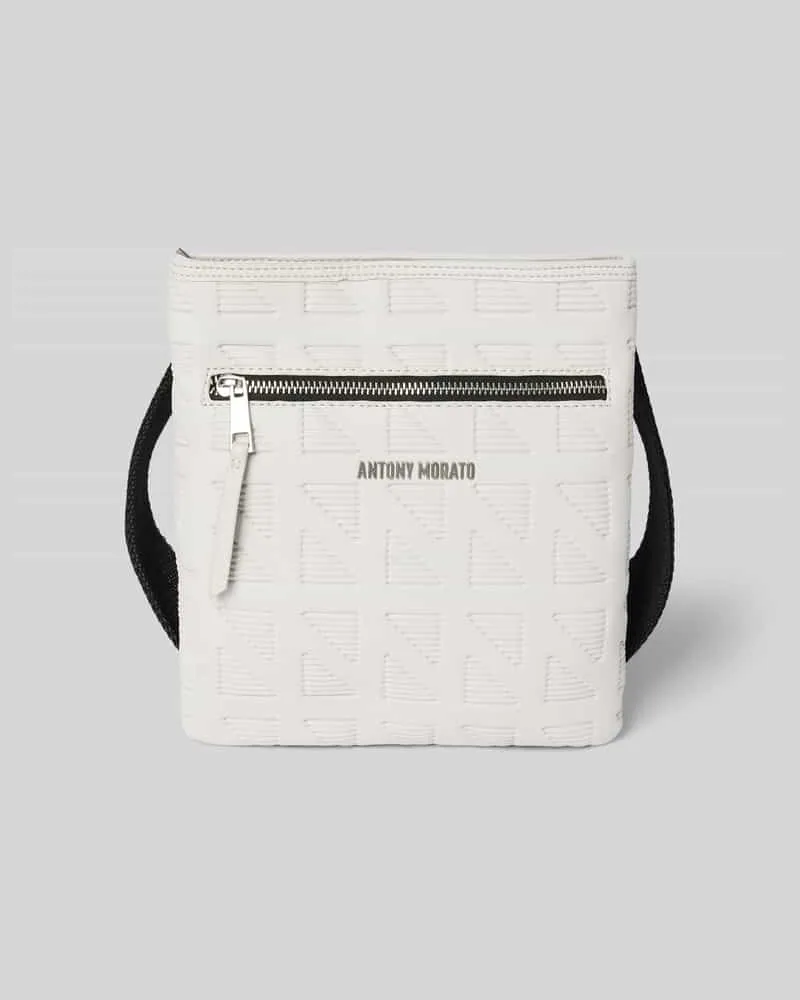 Antony Morato Umhängetasche mit Label-Applikation Modell 'Messenger Weiss