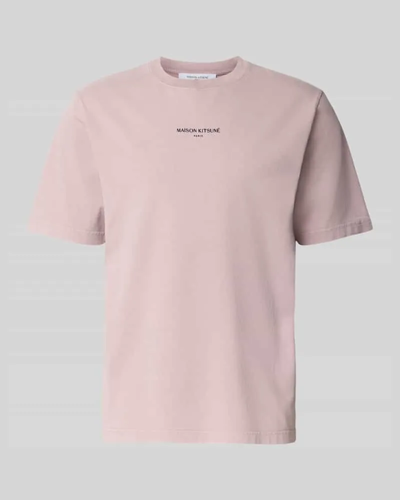 Kitsuné Regular Fit T-Shirt aus reiner Baumwolle Lavender