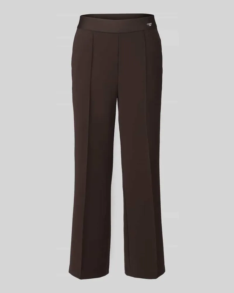 Cambio Regular Fit Culotte mit Bügelfalten Modell 'CAMERON Dunkelbraun
