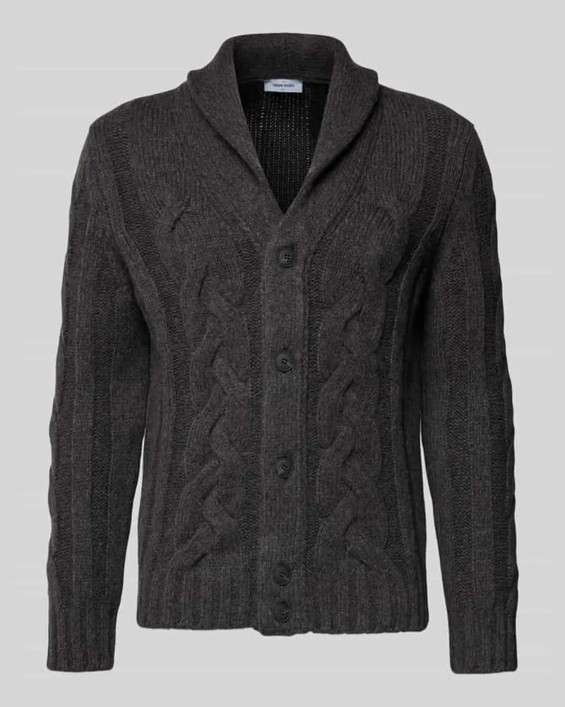 Gran Sasso Strickjacke mit Knopfleiste Anthrazit