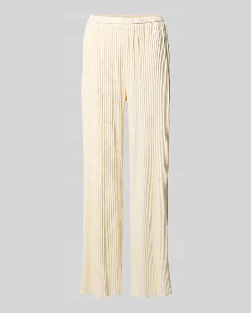 OH APRIL Hose mit Plisseefalten Modell 'Kiera Beige
