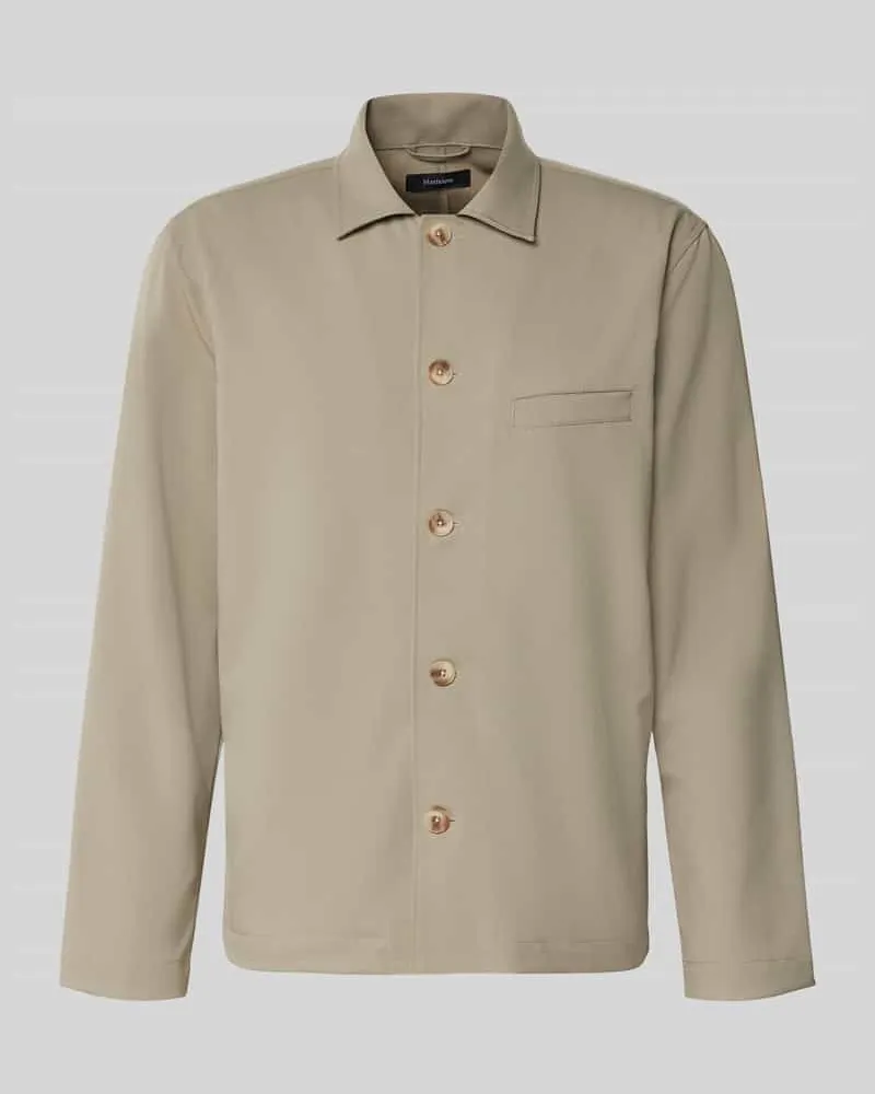Matinique Regular Fit Overshirt mit Brustleistentasche Modell 'landen Khaki