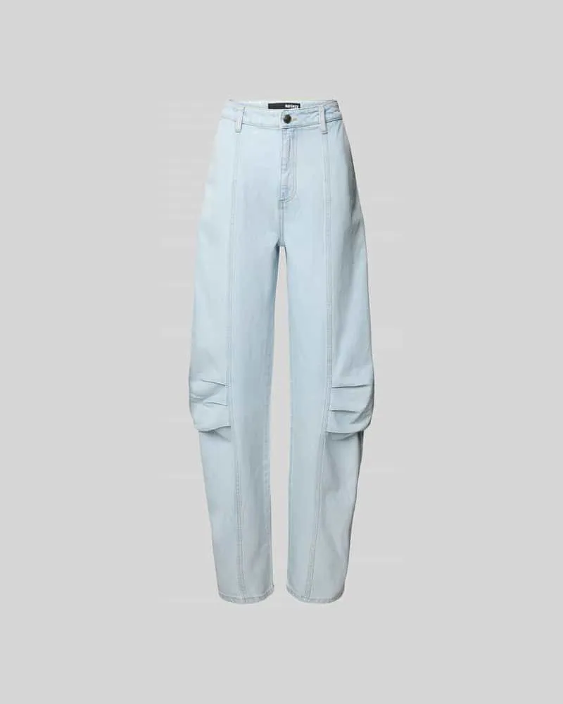 ROTATE Birger Christensen Loose Fit Jeans aus Bio-Baumwolle Hellblau