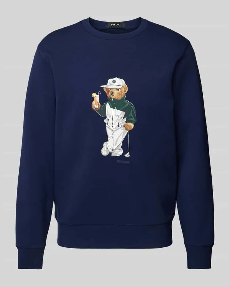 Ralph Lauren Sweatshirt mit Polo Bear Print und Rundhalsausschnitt Marine