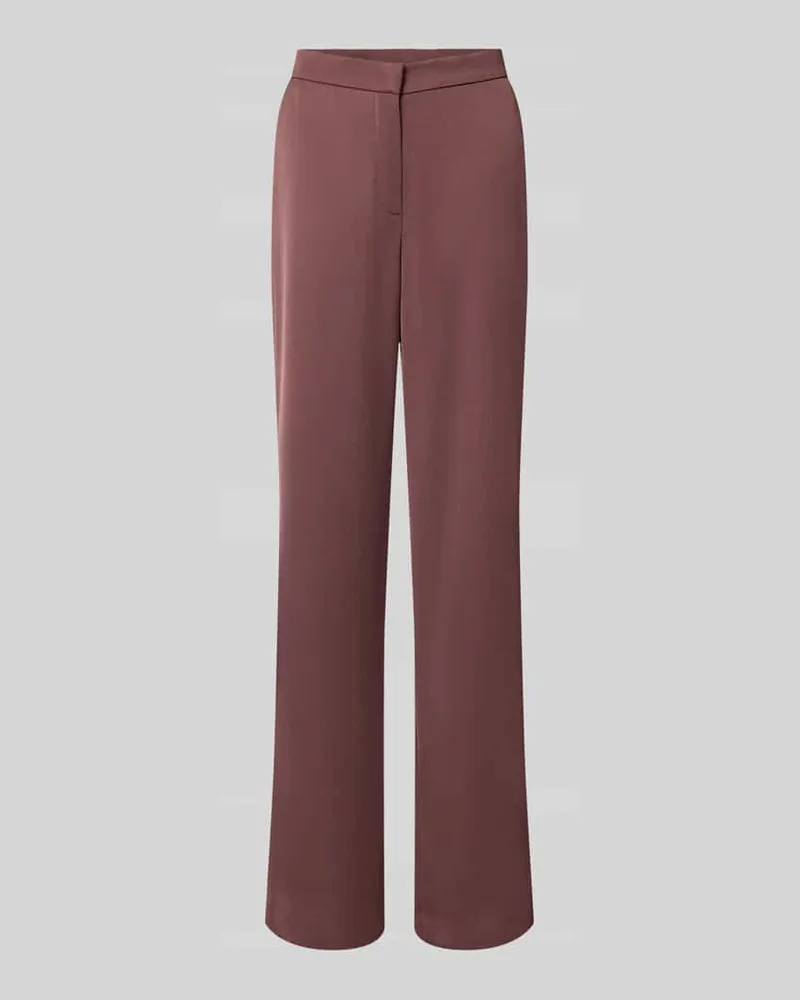 Swing Straight Fit Hose aus Satin Dunkelbraun