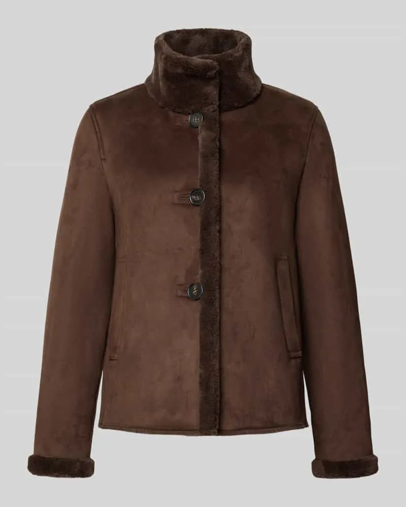 Fuchs Schmitt Jacke in Wildleder-Optik Dunkelbraun