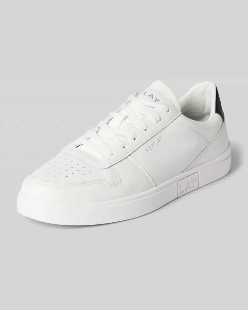 Replay Sneaker aus echtem Leder Modell 'POLYS COURT Weiss