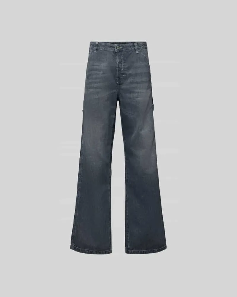 Diesel Wide Fit Jeans mit Eingrifftaschen Mittelgrau