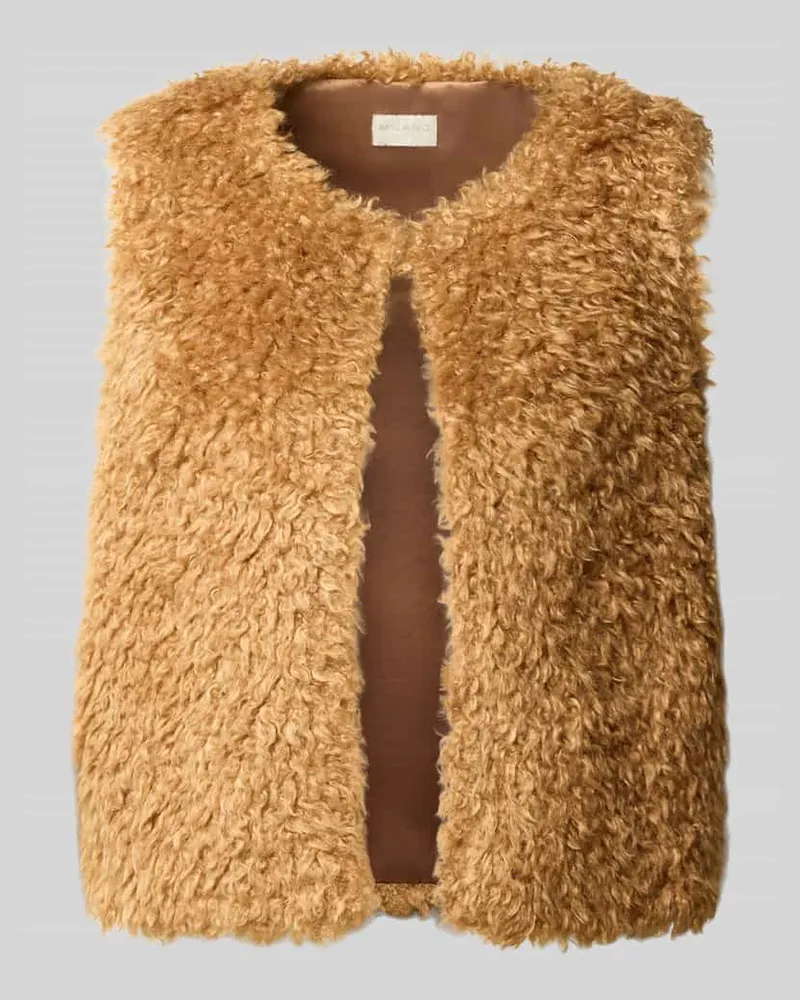 Milano Italy Weste mit offenem Vorderteil Camel