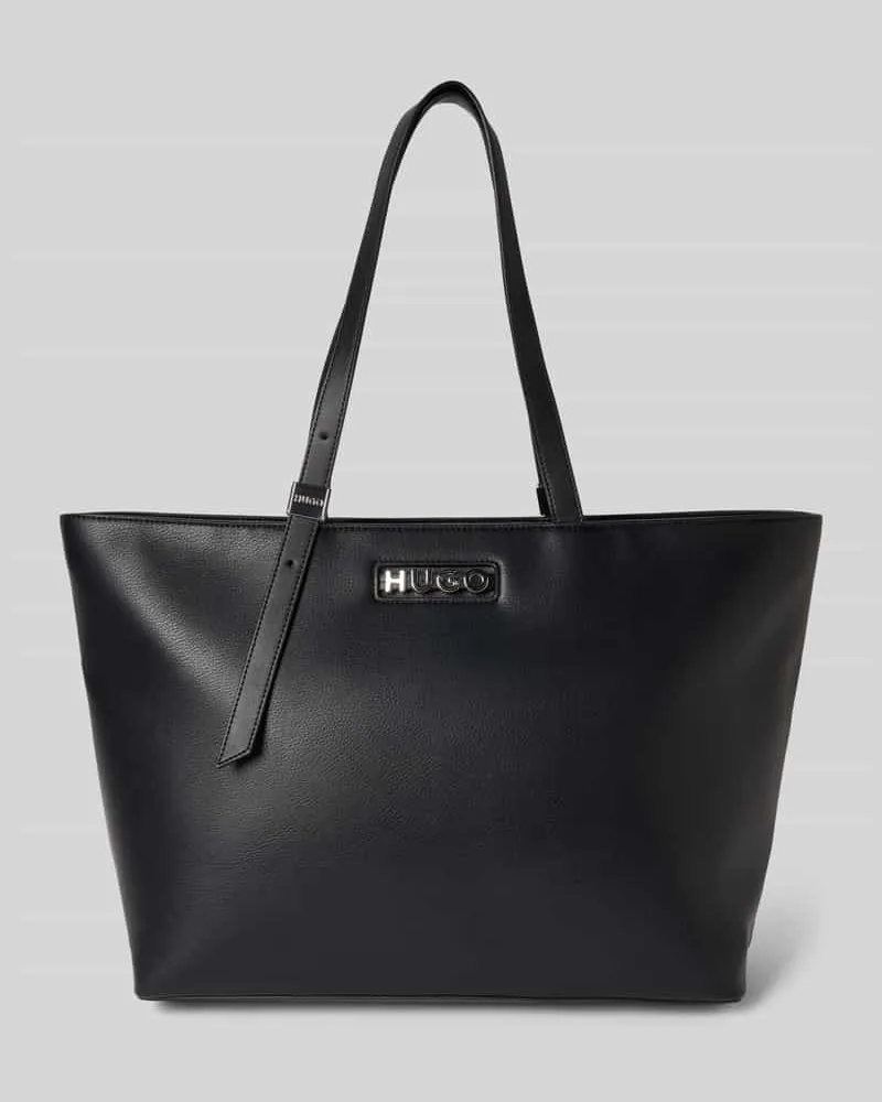 HUGO BOSS Shopper mit Label-Applikation Modell 'MEL 2.0 TOTE Black