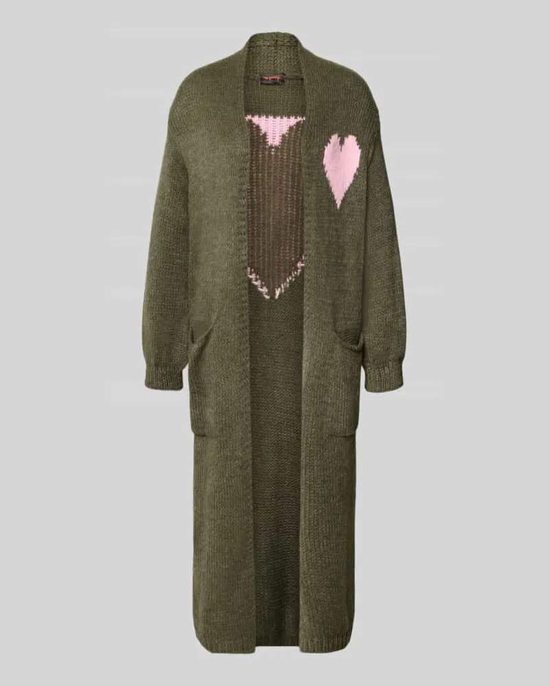 Miss Goodlife Strickjacke mit Woll-Anteil Mittelbraun
