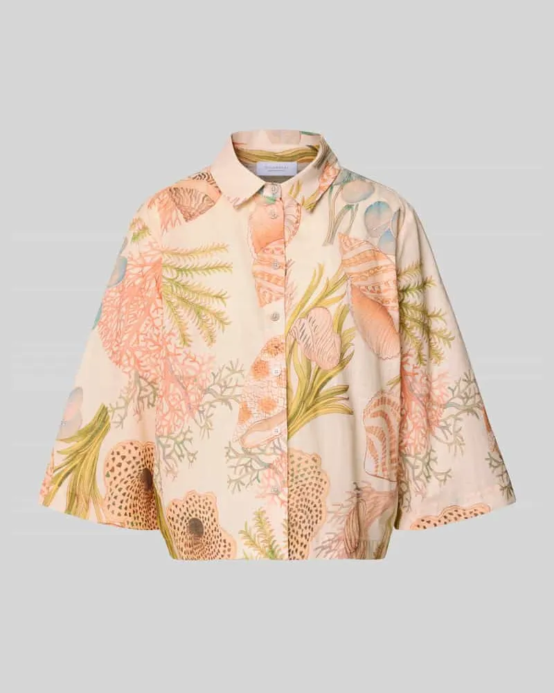 Rich&Royal Boxy Fit Bluse mit 3/4-Arm Apricot