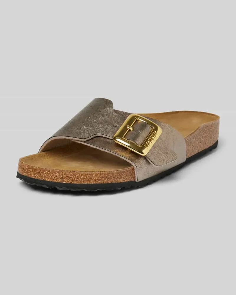 Birkenstock Slides mit Dornschließe Modell 'Catalina Metallic