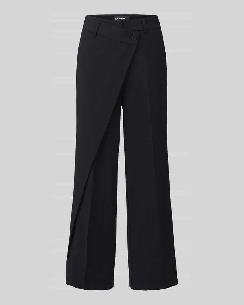 Cambio Wide Leg Weite Hose mit Bügelfalten Modell 'ANAIS Black