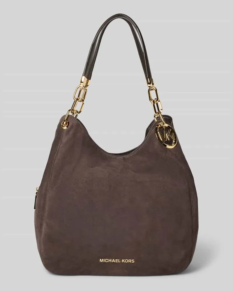 Michael Kors Shoulder Bag mit Logo-Charm Modell 'Lillie Dunkelbraun