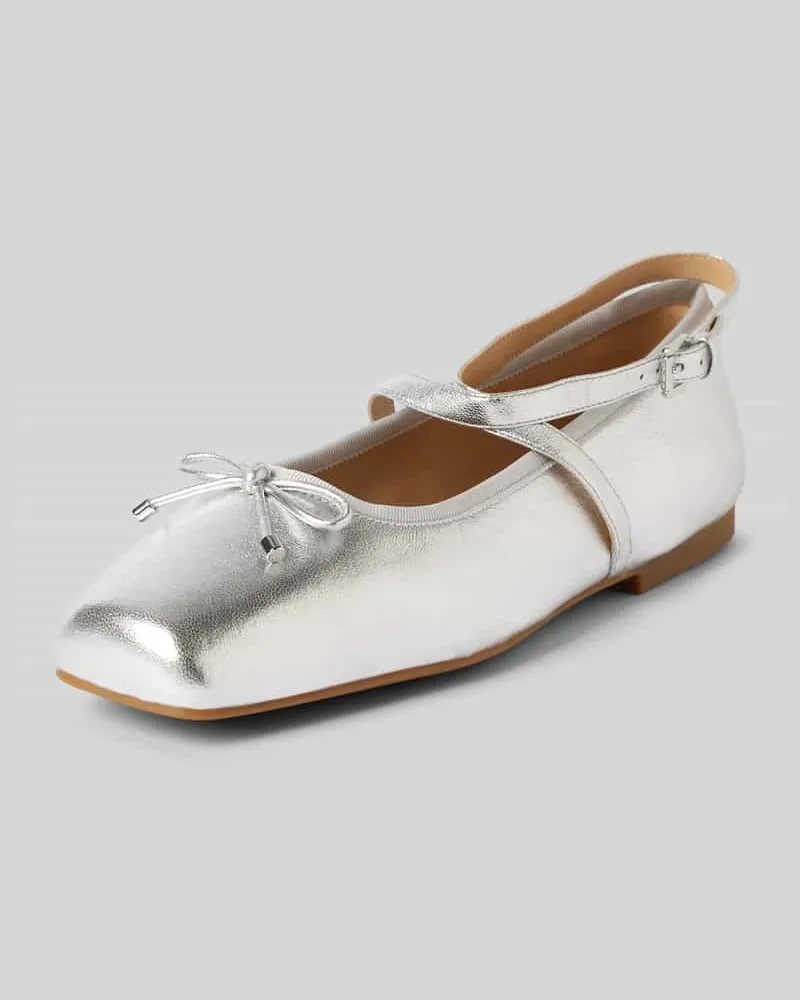 Michael Kors Ballerinas mit Schleifen-Applikation Silber