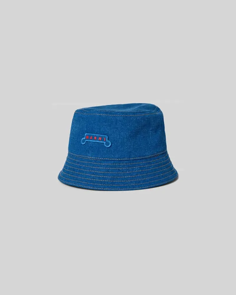 Marni Bucket Hat in Denim-Optik Jeansblau