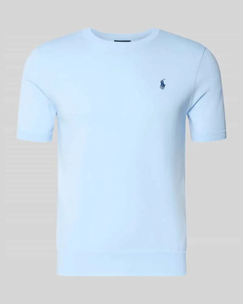 Ralph Lauren Slim Fit T-Shirt aus reiner Baumwolle Bleu