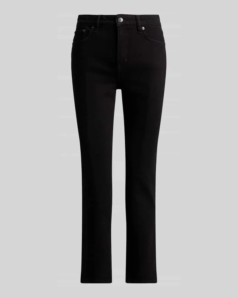 Ralph Lauren Straight Fit Jeans aus Baumwollmix Black