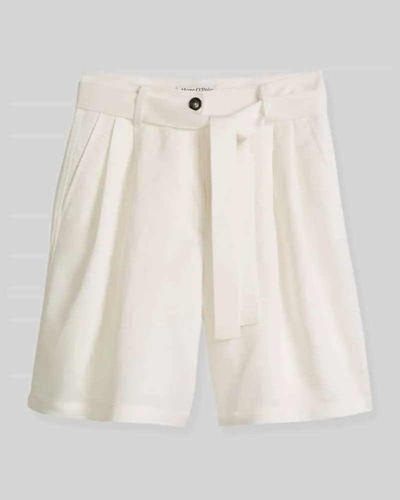 Marc O'Polo Relaxed Fit Shorts mit Leinen-Anteil Weiss