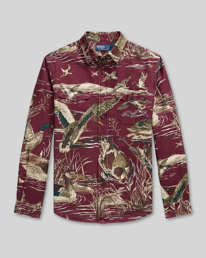 Ralph Lauren Freizeithemd mit Sateen-Finish Bordeaux